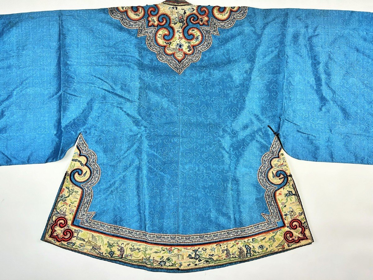 Han Woman's Ceremonial Tunic In Embroidered Silk Gauze - Qing Period China Late 19th Century-photo-4