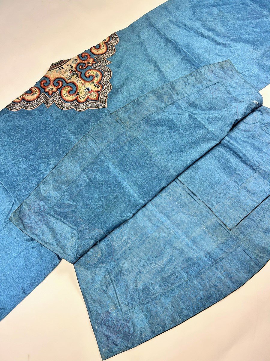 Han Woman's Ceremonial Tunic In Embroidered Silk Gauze - Qing Period China Late 19th Century-photo-6