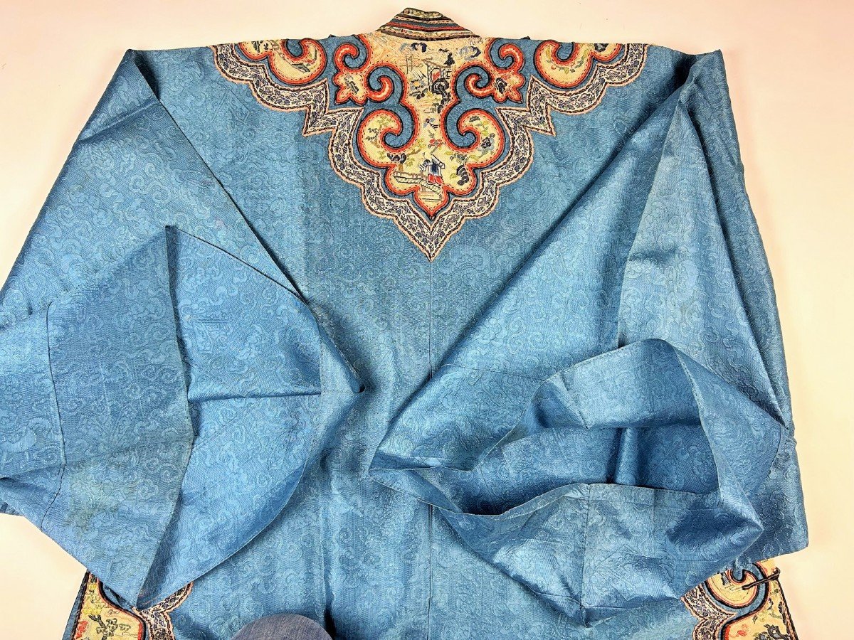 Han Woman's Ceremonial Tunic In Embroidered Silk Gauze - Qing Period China Late 19th Century-photo-7