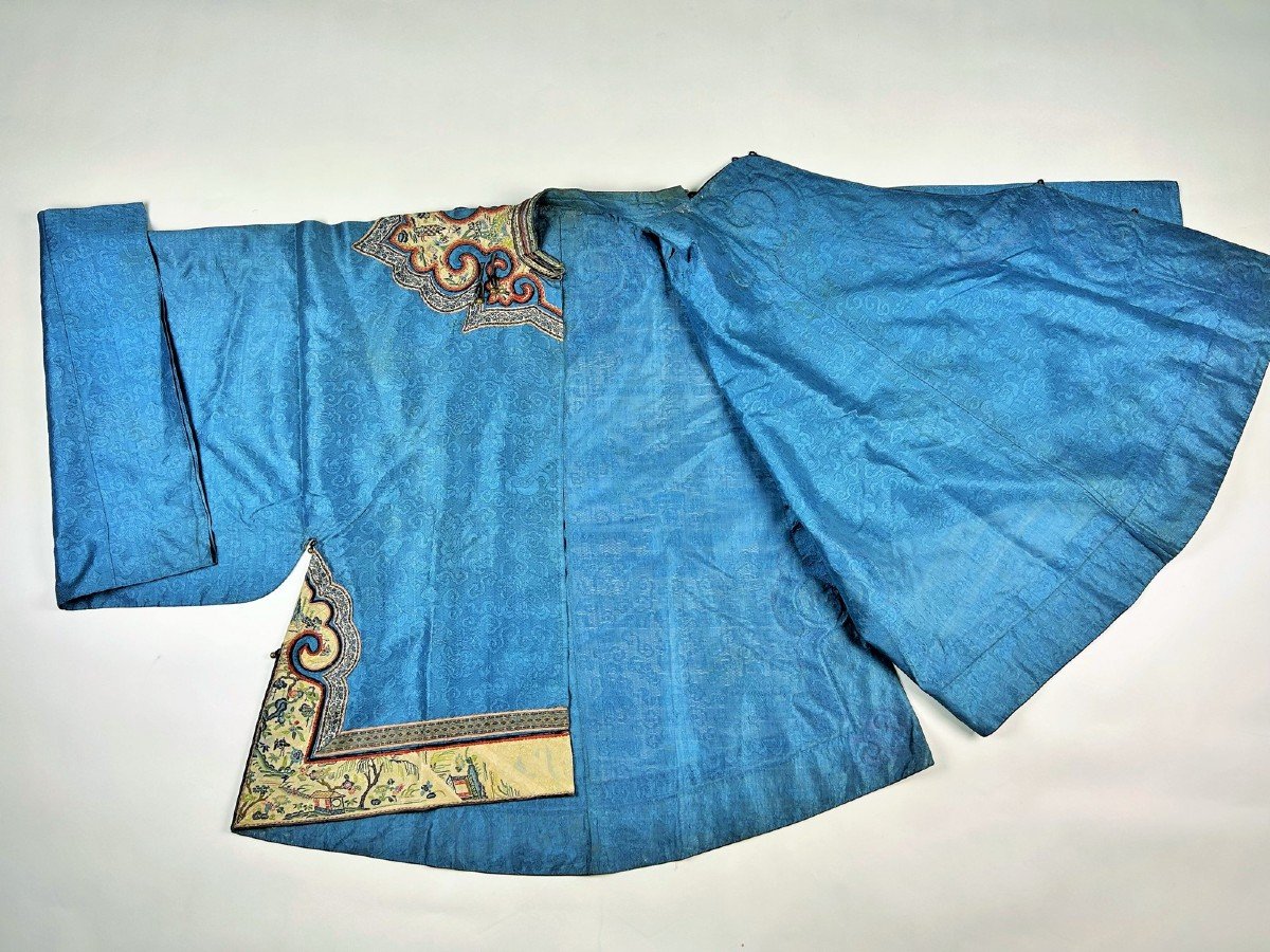 Han Woman's Ceremonial Tunic In Embroidered Silk Gauze - Qing Period China Late 19th Century-photo-8