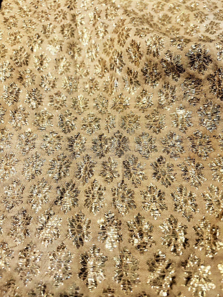 Unique Cloth Of Gold Of Broached Edged Blades - Spain Or France - 16th 17th Centuries-photo-8