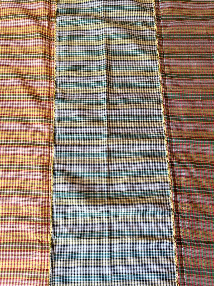 Large Tunisian Silk Shawl Circa 1950-photo-4