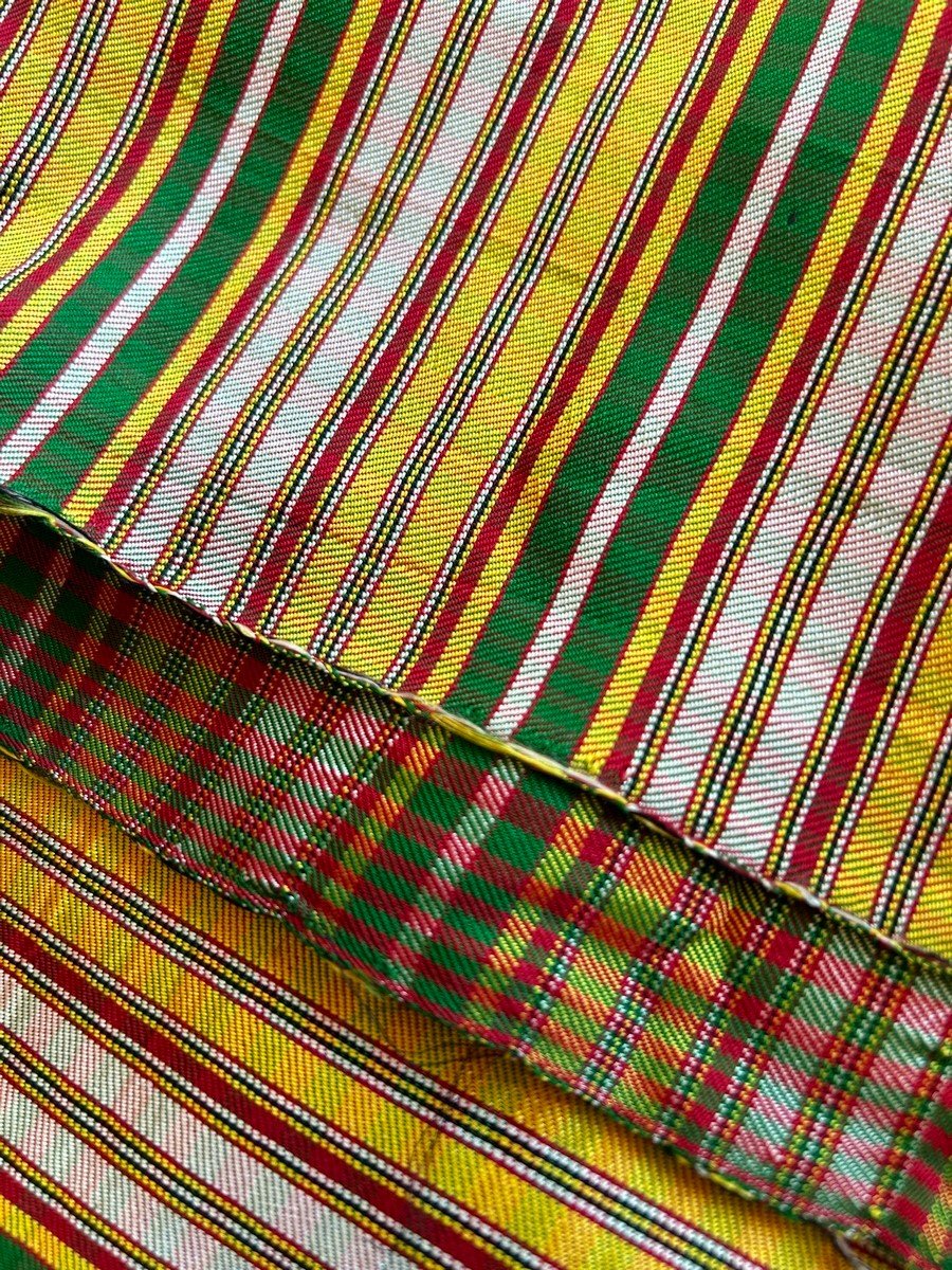 Large Tunisian Silk Shawl Circa 1950-photo-8