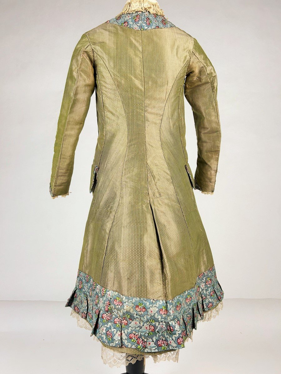 Child's Dress In Taffeta And Reused Maubois Droguet - France 19th Century-photo-4