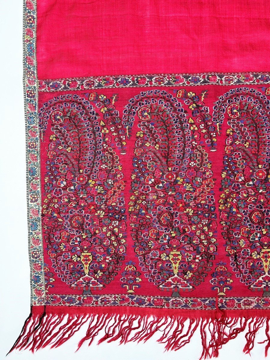 Espoliné Shawl In Indian Cashmere - Compagnie Des Indes Late 18th Century