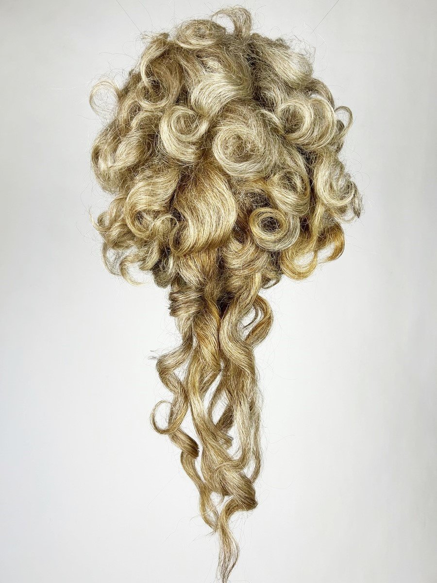 Originale Perruque Montée En Cheveux Gris à La Reine – France Fin Période Louis XVI Circa 1789 -photo-3