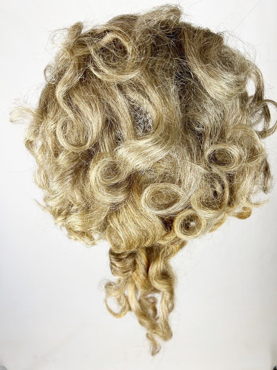 Originale Perruque Montée En Cheveux Gris à La Reine – France Fin Période Louis XVI Circa 1789 -photo-4