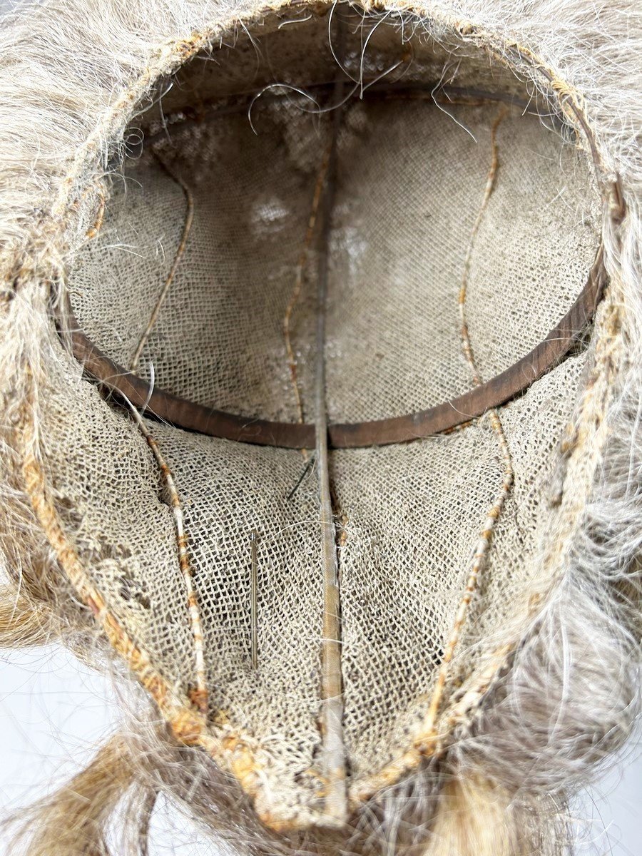 Originale Perruque Montée En Cheveux Gris à La Reine – France Fin Période Louis XVI Circa 1789 -photo-7