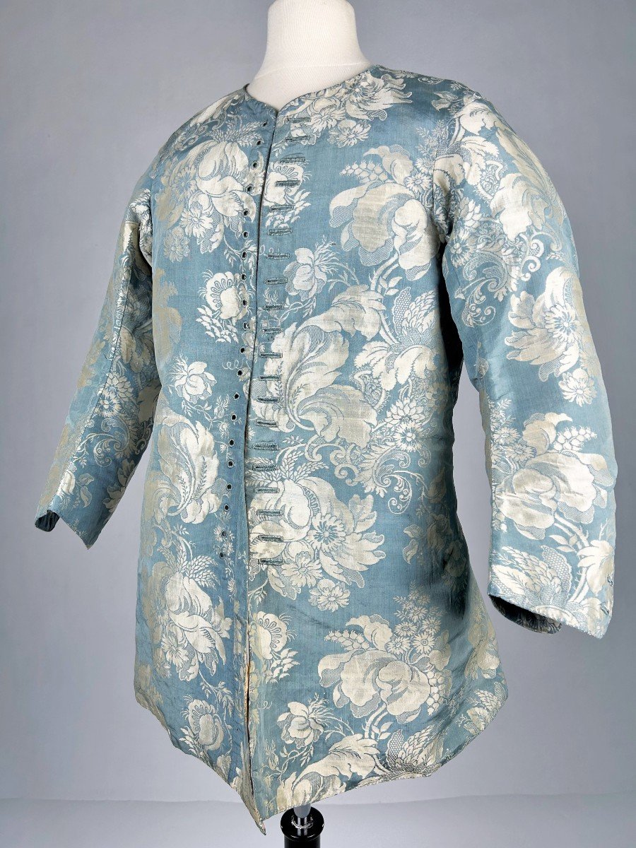 Gentleman's Jacket In Silk Lampas - Holland Circa 1730-1740-photo-4