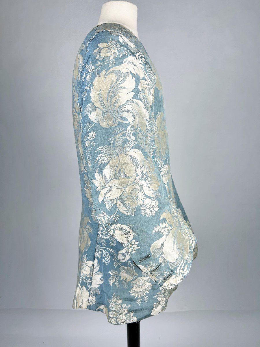 Gentleman's Jacket In Silk Lampas - Holland Circa 1730-1740-photo-3