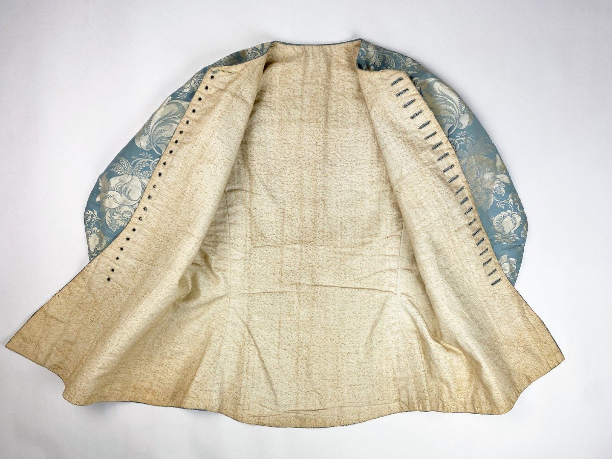 Gentleman's Jacket In Silk Lampas - Holland Circa 1730-1740-photo-5