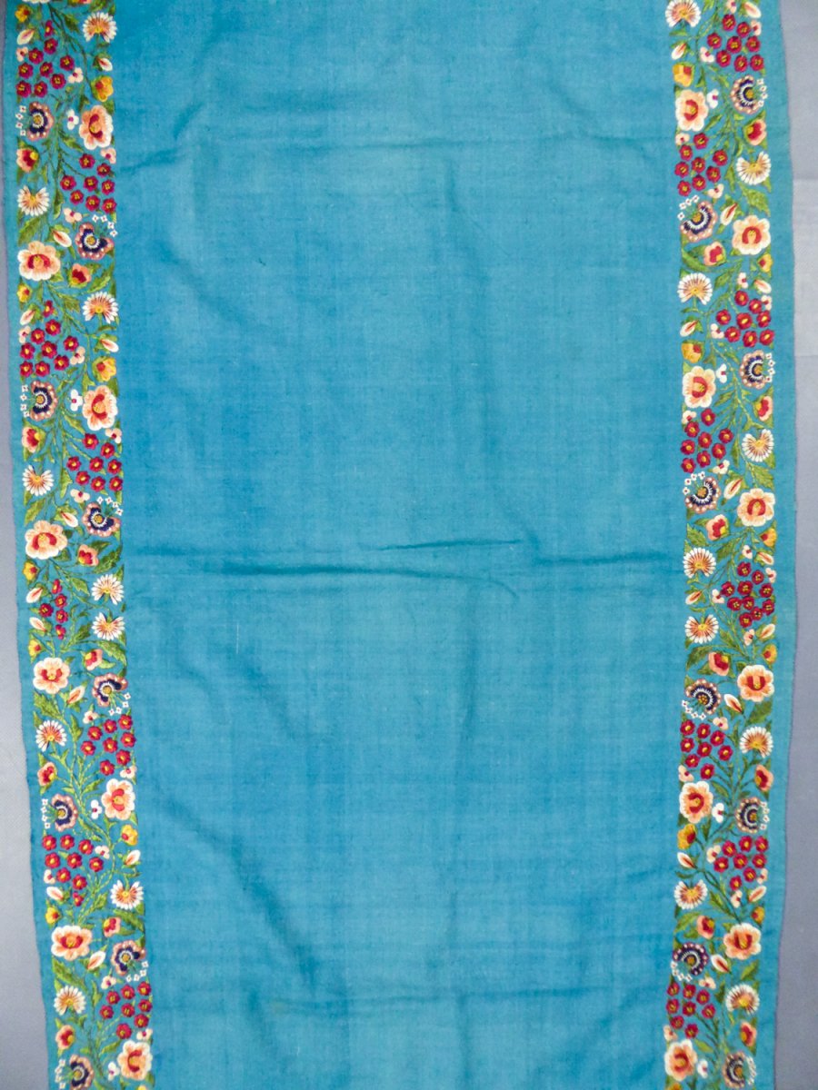 Scarf In Embroidered Pashmina - India For Europe Circa 1830/1860-photo-1