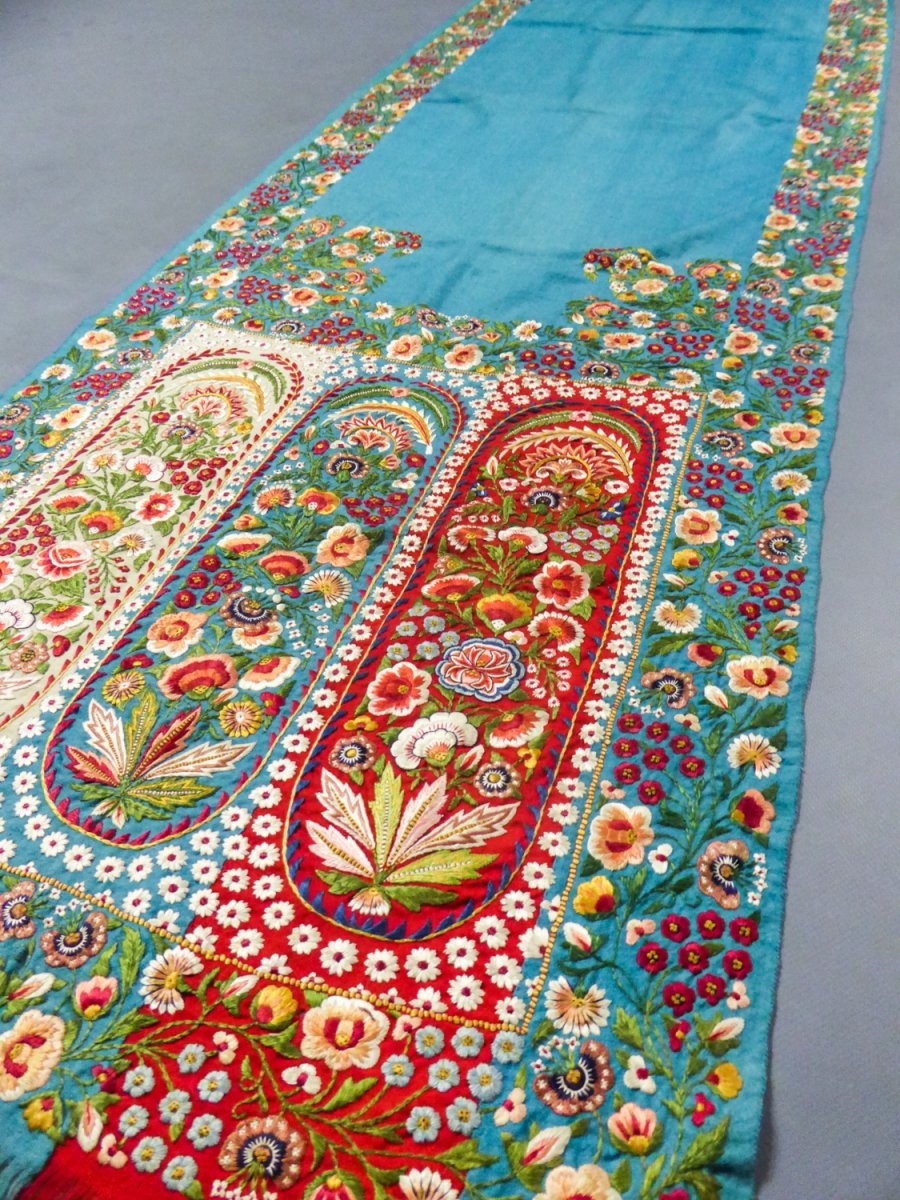 Scarf In Embroidered Pashmina - India For Europe Circa 1830/1860-photo-6