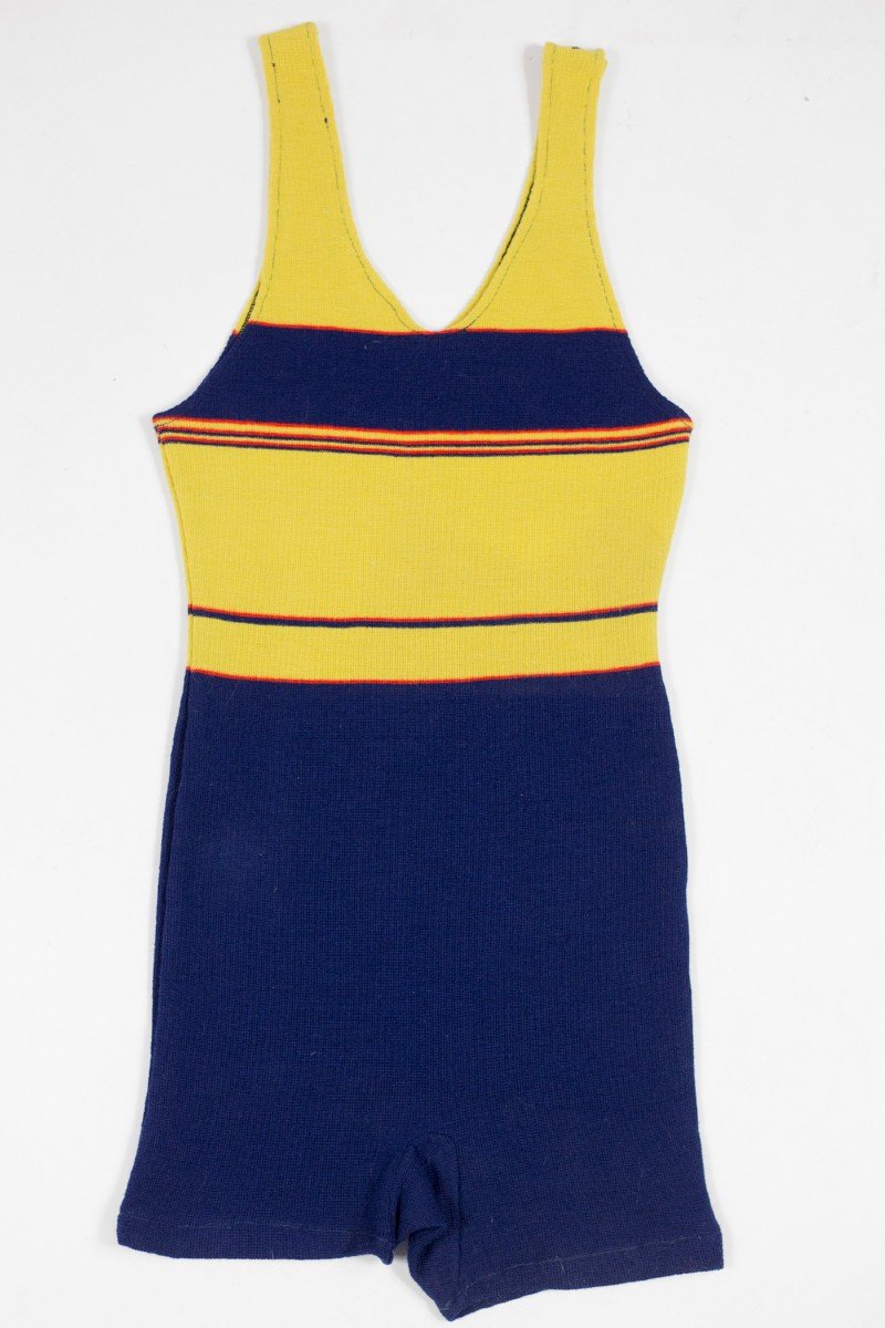 Art Deco Knitted Wool Swimwear - France Circa 1925-photo-2