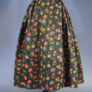 Good Herbs Chintz Skirt Manufacture De Jouy Or Alsace Circa 1800/1830