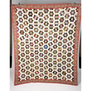 Courtepointe En Patchwork d'Indiennes - Provence Circa 1840-1850