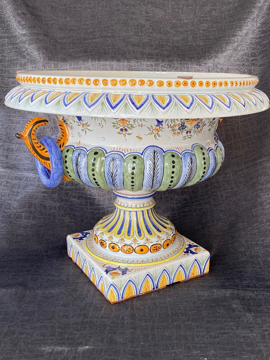 Rare Medici Planter In Devres Earthenware