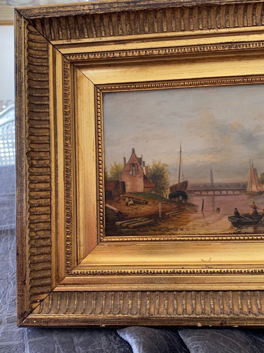 19th Century Riverside Painting-photo-1