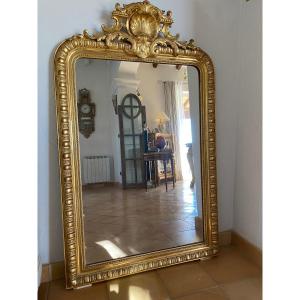 Early 19th Century Mirror In Golden Wood
