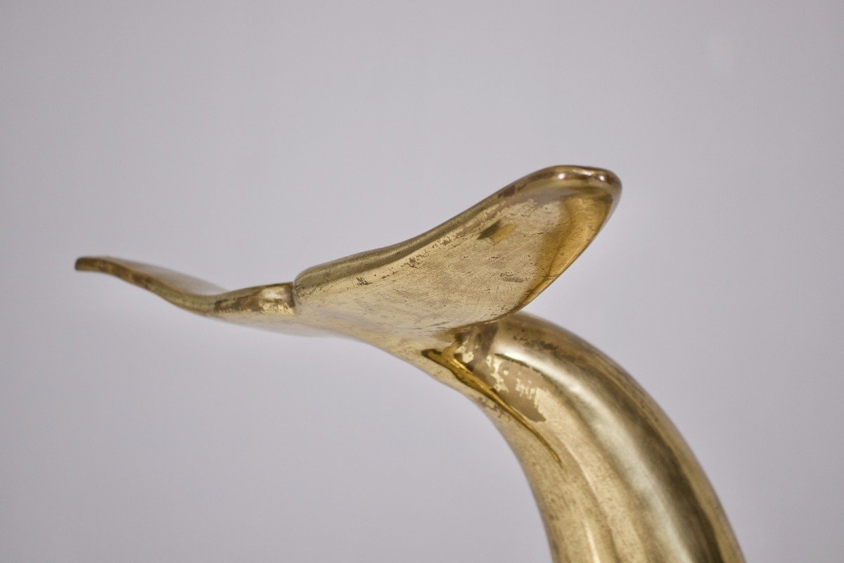 Dolphin Console Feet In Solid Brass.-photo-4