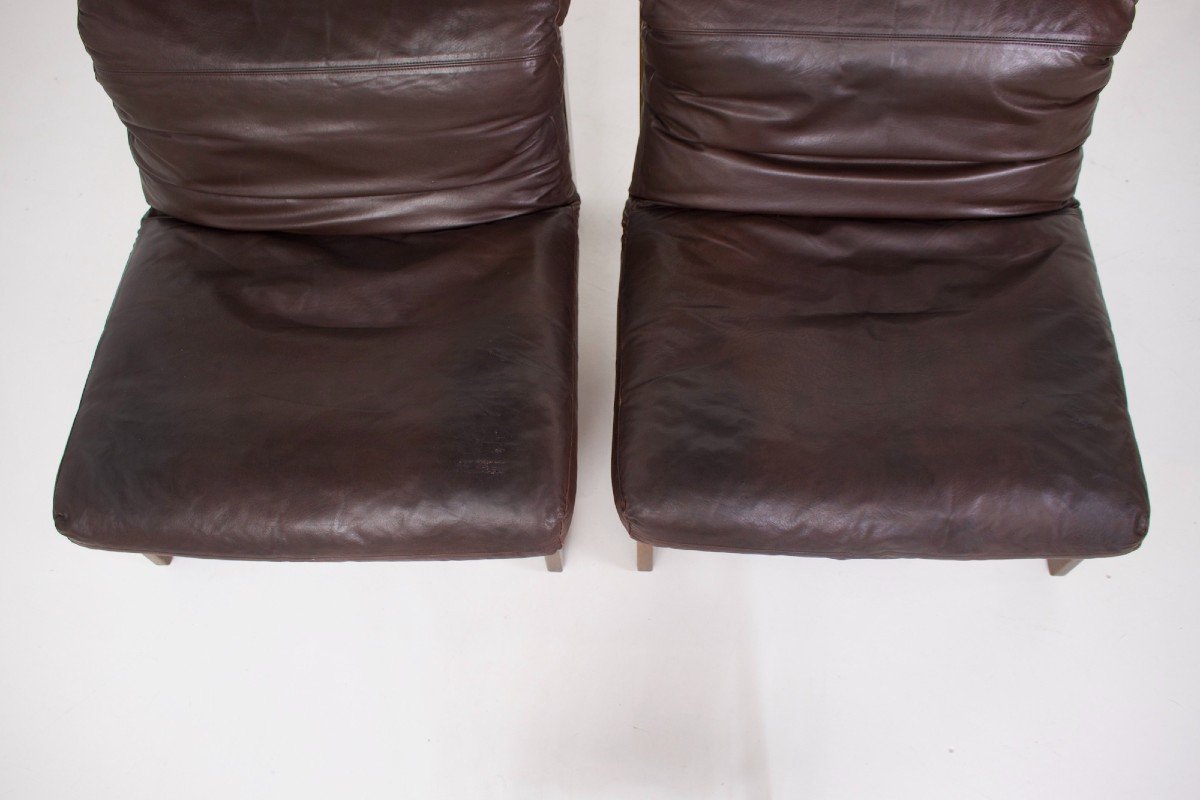 Pair Of Leather Fireside Chairs 1970 (2).-photo-6