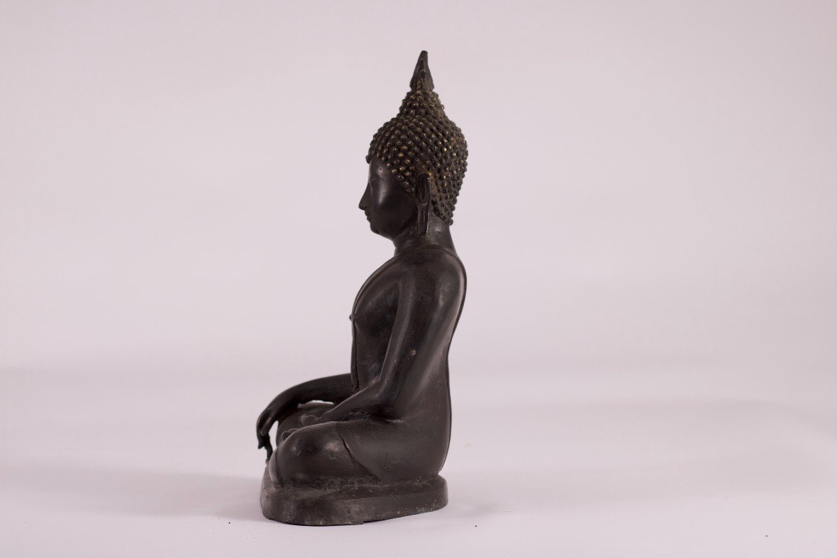 Bouddha Shakyamuni Sukhothai En Bronze-photo-1