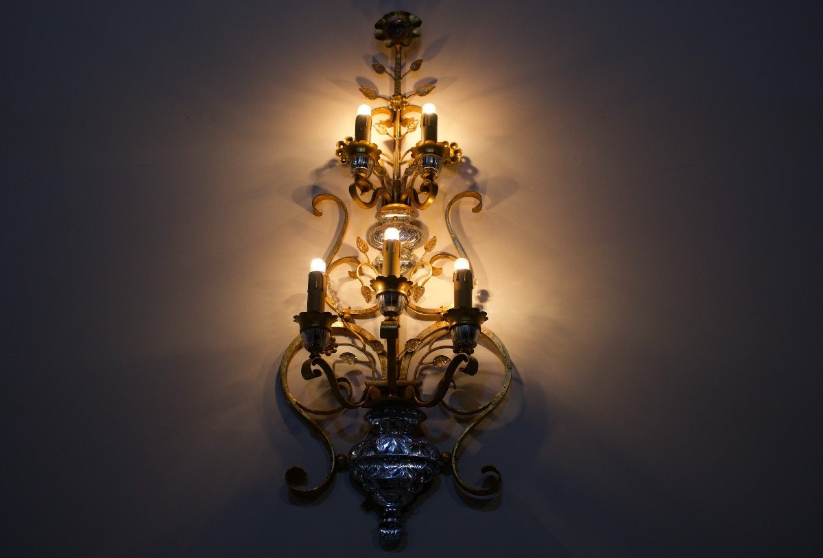 Large Florentine Wall Lamp Style Maison Bagues-photo-4