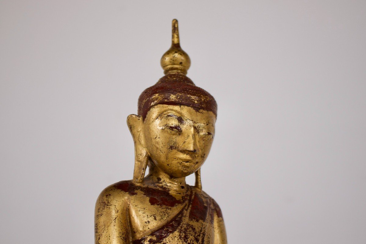 Buddha In Golden Wood, Burma.-photo-2