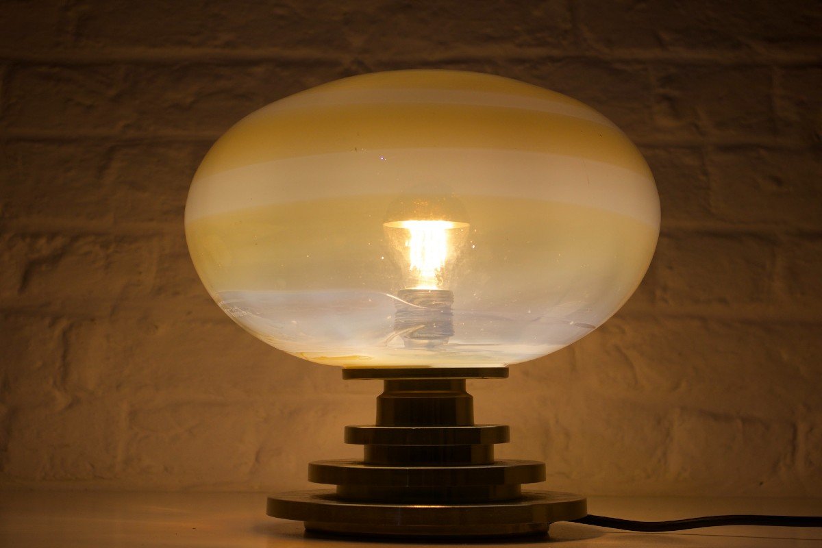 Lampe En Verre Soufflé Opalescent Doria.-photo-3