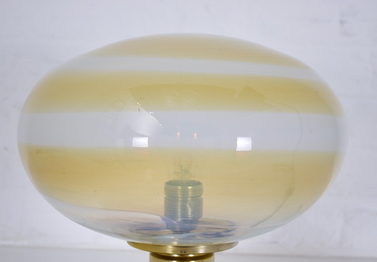 Lampe En Verre Soufflé Opalescent Doria.-photo-2