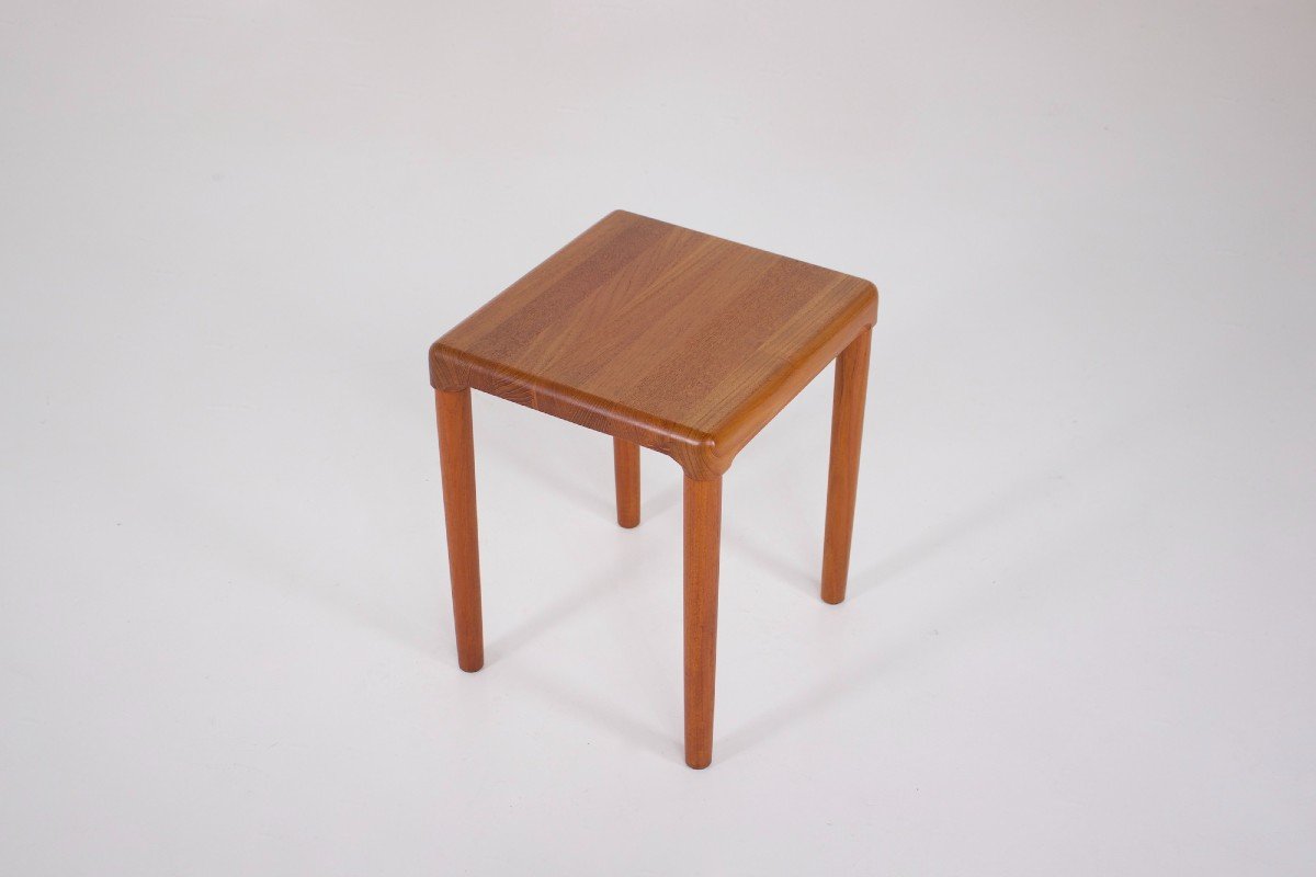 Tabouret Scandinave En Teck.-photo-2