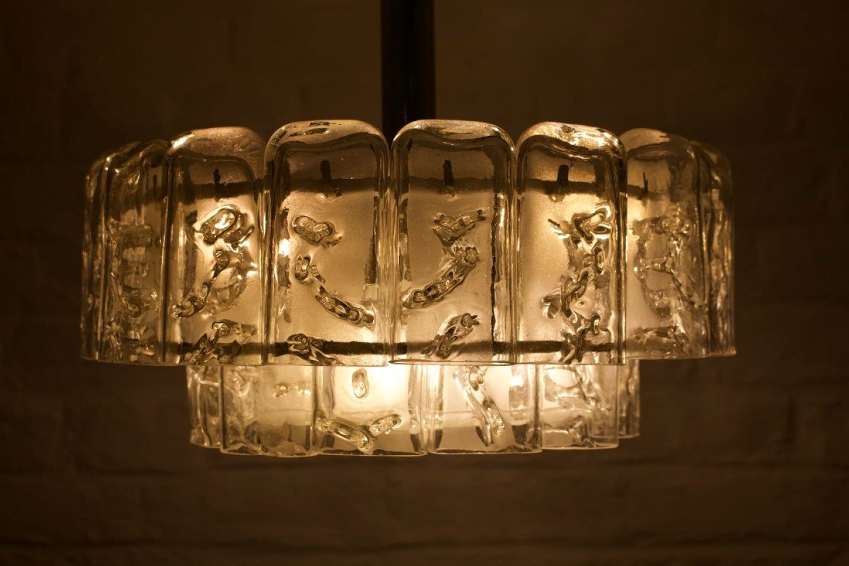 Lustre Plafonnier &agrave; Deux Rangs.