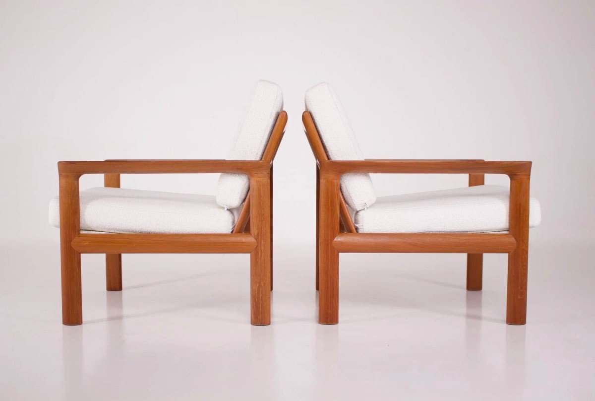 Pair Of Danish Armchairs.-photo-3