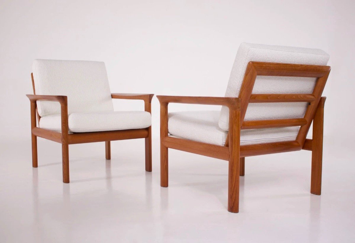 Pair Of Danish Armchairs.