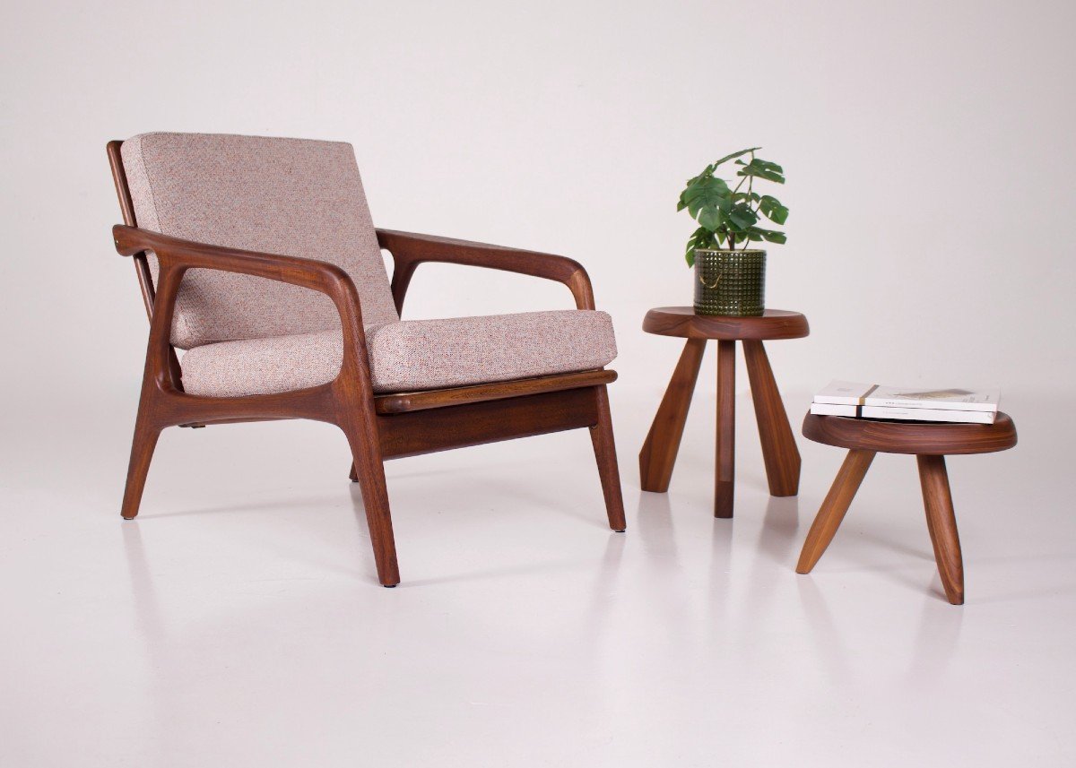 Danish Teak Armchair.-photo-7