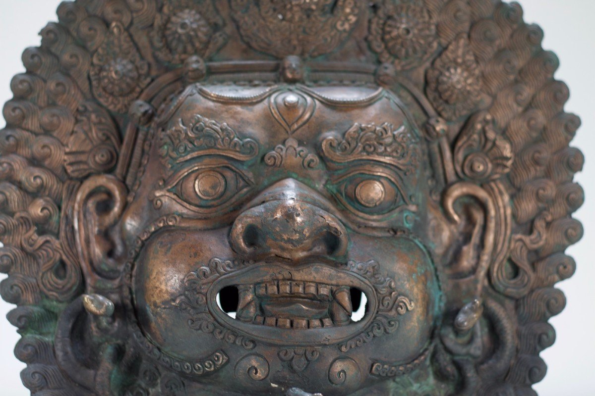 Bhairava Mask In Bronze.-photo-3