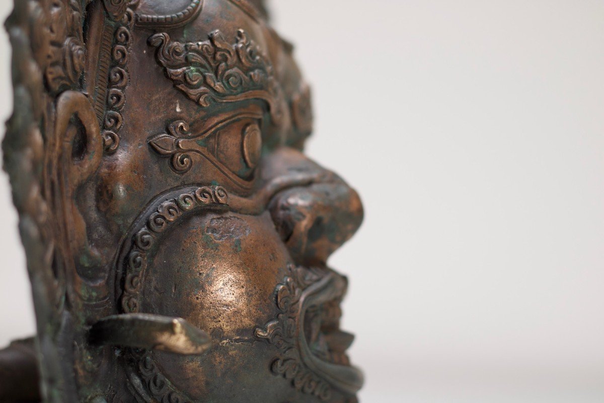 Bhairava Mask In Bronze.-photo-4