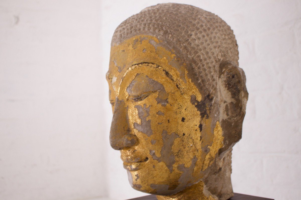 Tête De Bouddha En Grès, Ayutthaya.