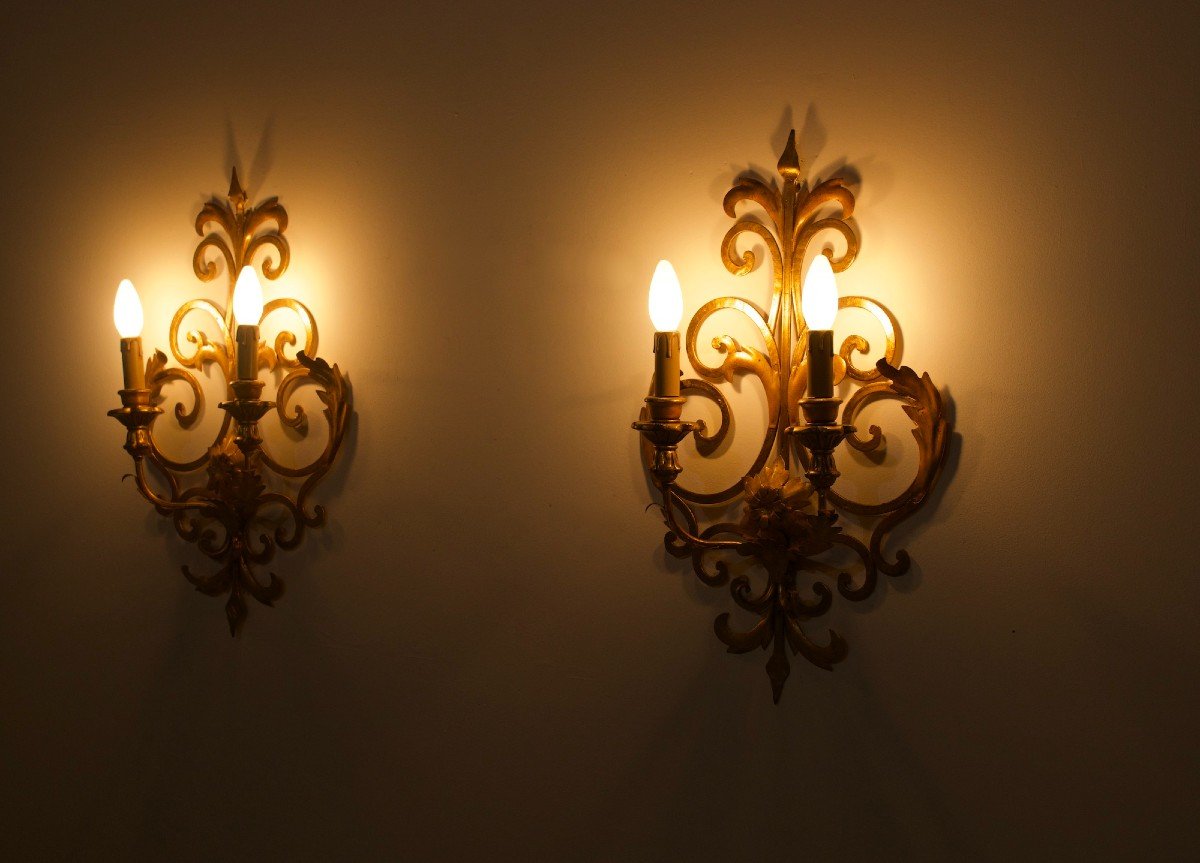 Large Florentine Sconces (3 Pairs)-photo-1