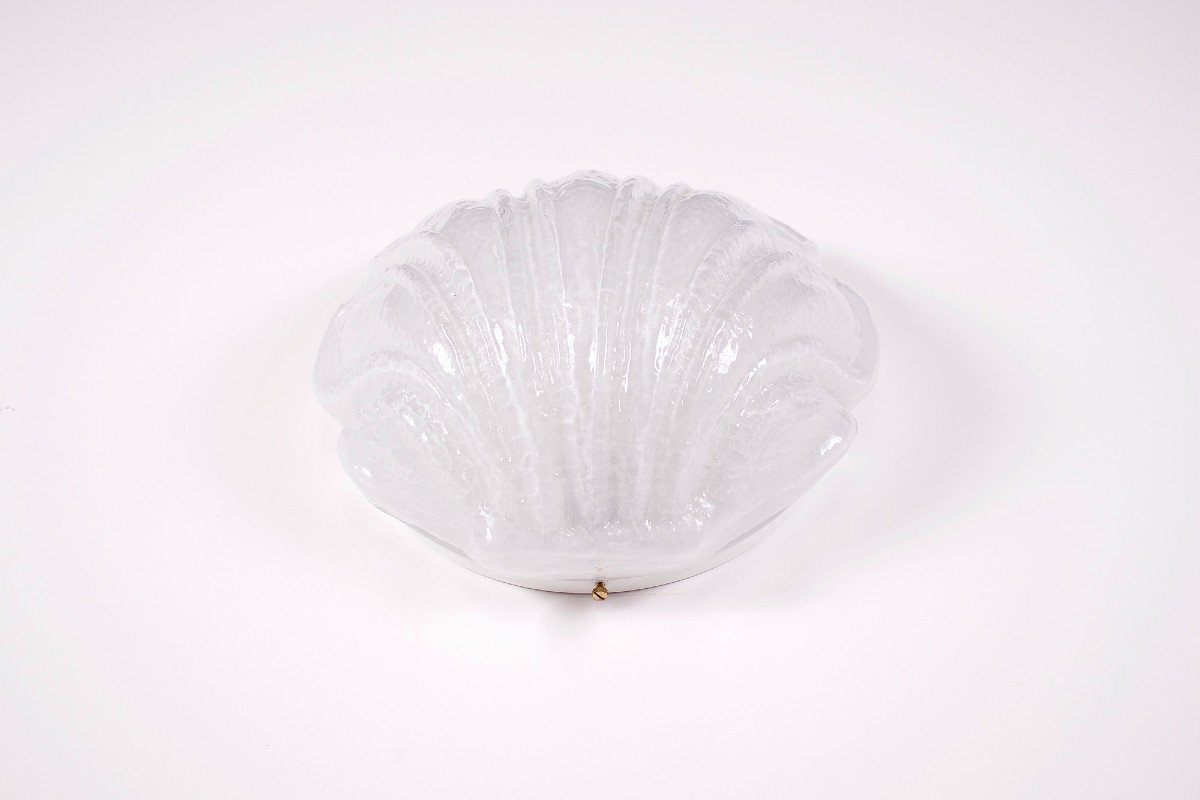 Pair Of “scallops” Wall Lights In Murano.-photo-6