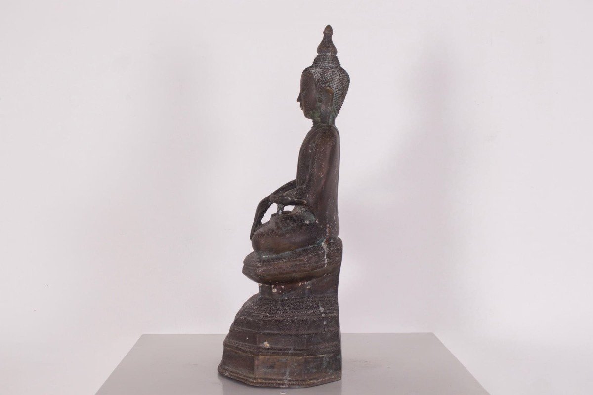 Bouddha Birman En Bronze, Royaumes Shan.-photo-4