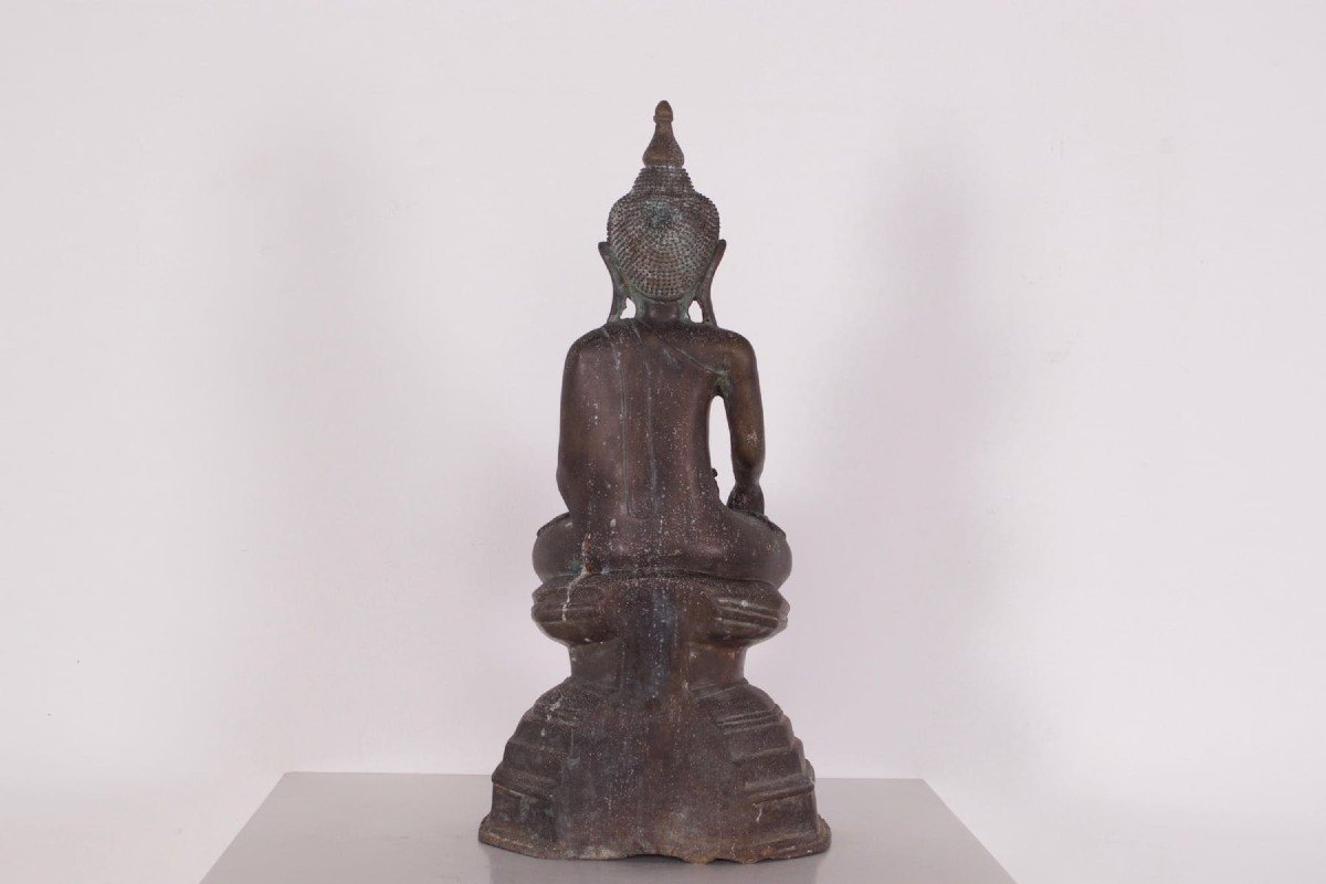 Bouddha Birman En Bronze, Royaumes Shan.-photo-1