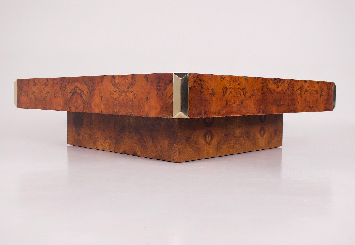 Grande Table Basse &ldquo;alveo&rdquo;, Willy Rizzo &amp; Mario Sabot.-photo-2