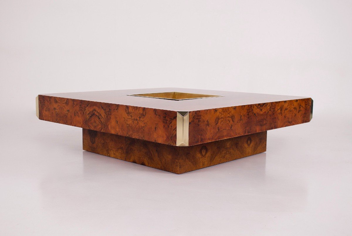 Large “alveo” Coffee Table, Willy Rizzo & Mario Sabot.-photo-3