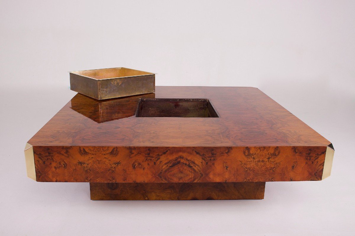 Large “alveo” Coffee Table, Willy Rizzo & Mario Sabot.-photo-4