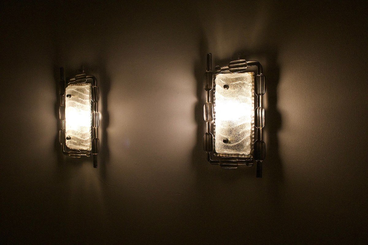 Pair Of Brutalist Wall Lights.-photo-1