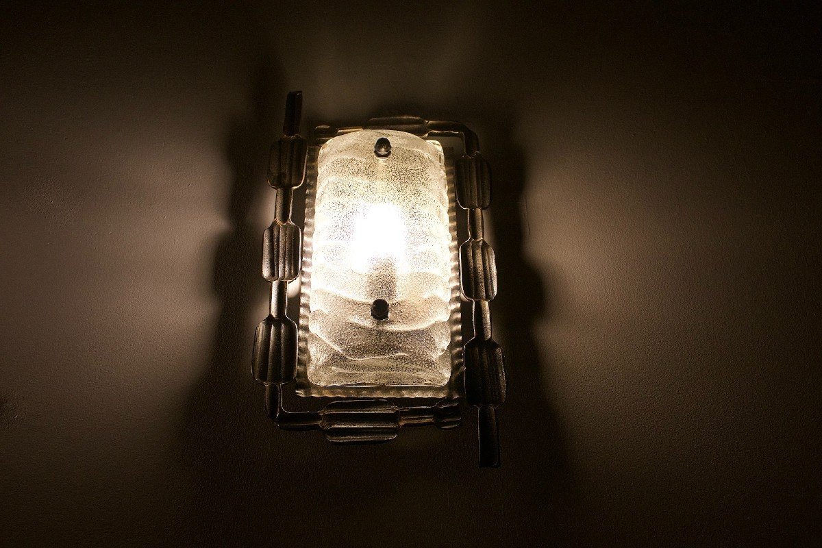 Pair Of Brutalist Wall Lights.-photo-3