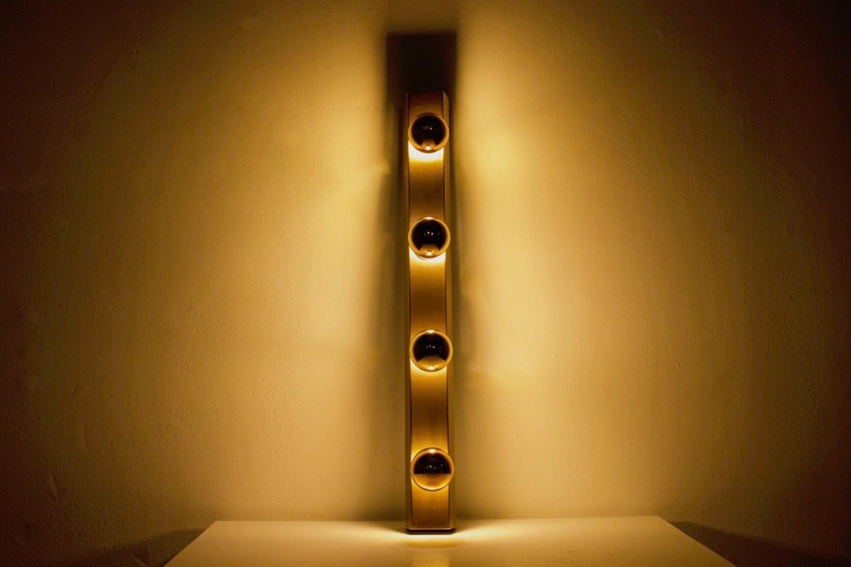 De Loge “vanity Lamp” Wall Lights, Bronze Finish.-photo-3