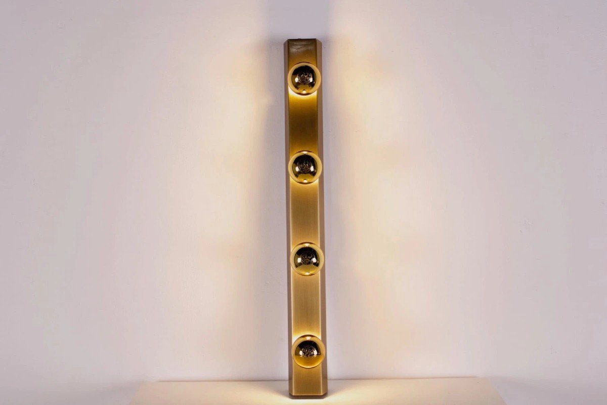 De Loge “vanity Lamp” Wall Lights, Bronze Finish.