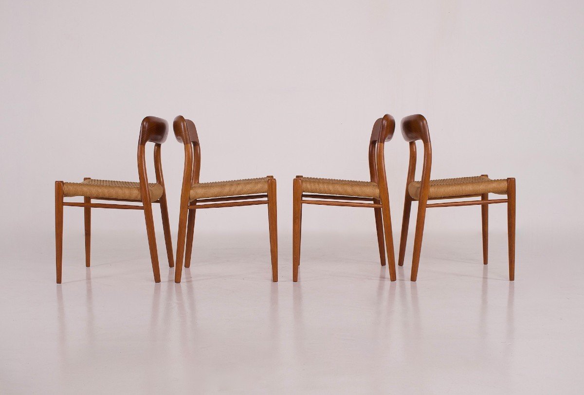 4 Chaises Danoises De Niels Otto M&oslash;ller En Teck-photo-4